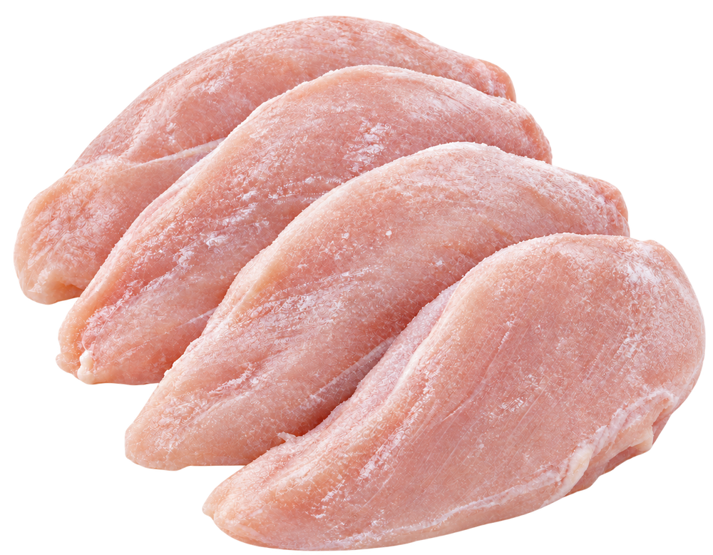 Pechugas de pollo deshuesadas y crudas, sin marinar